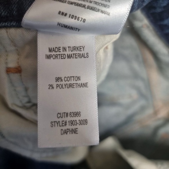 Citizens Of Humanity Blue Straight Leg Jeans - Picture 8 of 10